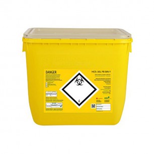 Fut plastique recyclé sans couvercle D.A.S.R.I. Clinisafe 30L