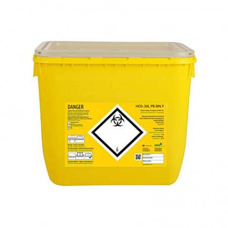 Fut plastique recyclé sans couvercle D.A.S.R.I. Clinisafe 30L