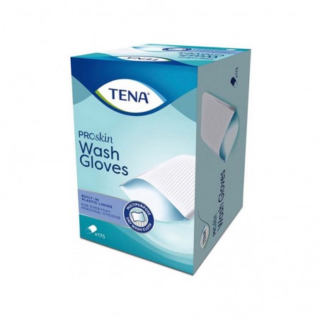 Gants de toilette plastifiés Tena Proskin Wash Gloves 80g