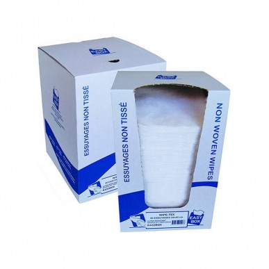 Wipe tex easy box 34x40cm 270 fts non tisse blanc 80gr/m²