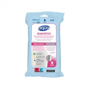 Gants de toilette pré-imibibés shampoing Aqua Shampoo