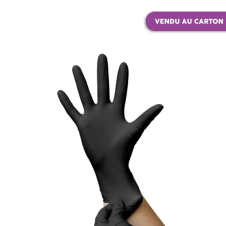 Gants examen Nitrile noir non-poudrés