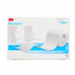 Sparadrap Micropore 3M 9.14Mx25MM sans dévidoir x2